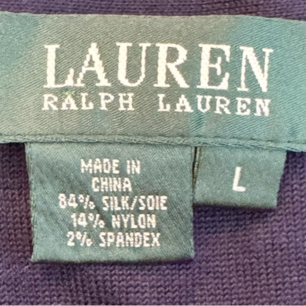 Ralph Lauren Gold Chain Silk-Blend Halter Top - Picture 2 of 2